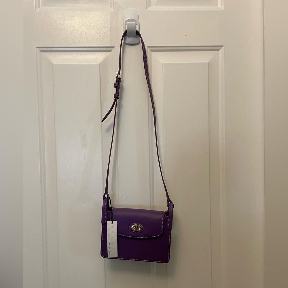 Dooney & Bourke Purple Crossbody Bag with Gold Hardware